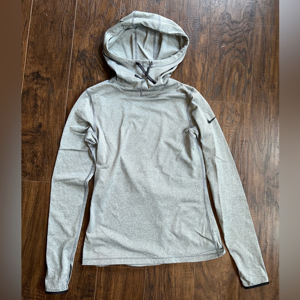 Nike pro base layer with hood and bigger neck, lightly worn